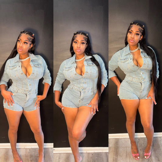 “ Tiffany “ Denim Jumpsuit
